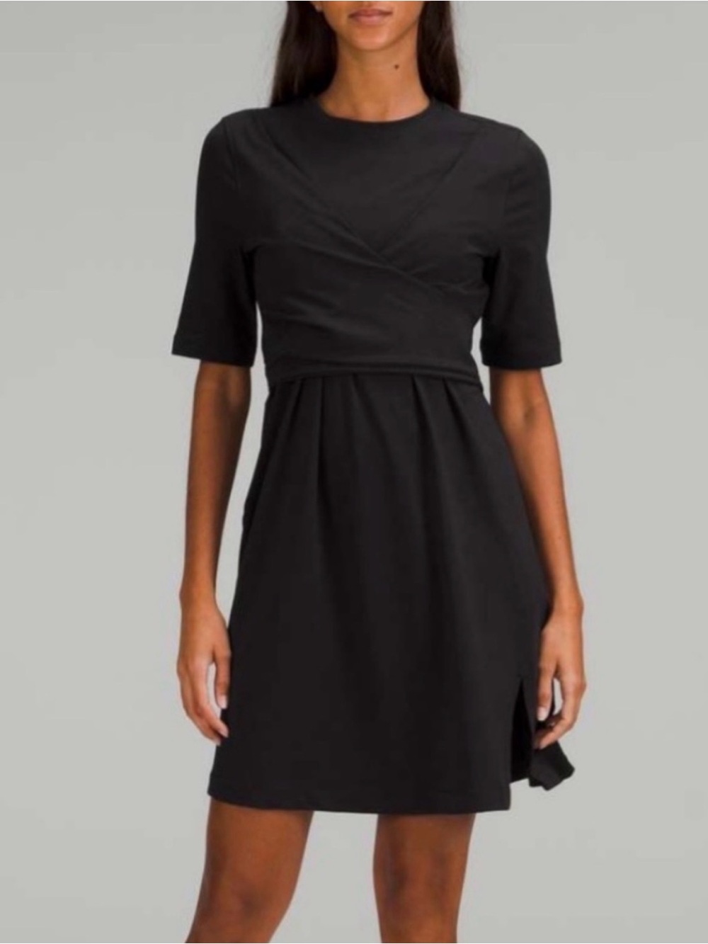 Lululemon Pima Cotton Wrap-Front
T-Shirt Dress - Black